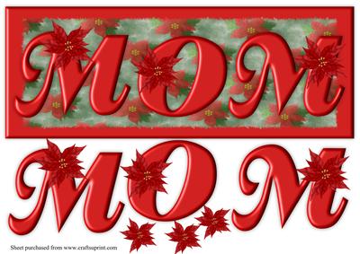 Christmas Mom Poinsettia Large Dl