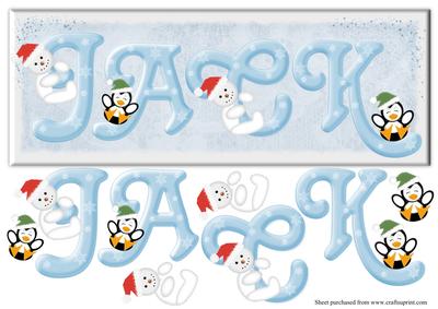 Jack Personalised Christmas Large Dl Card Front