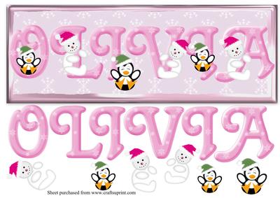 Olivia Personalised Christmas Large Dl Card