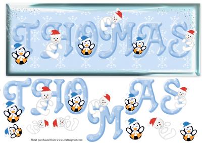 Thomas Personalised Christmas Large Dl Card