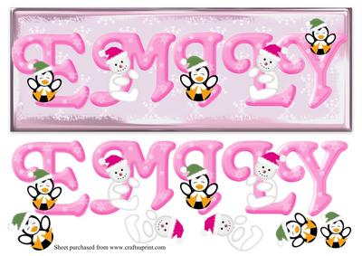 Emily Personalised Christmas Large Dl