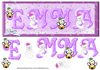 Emma Personalised Christmas Large Dl