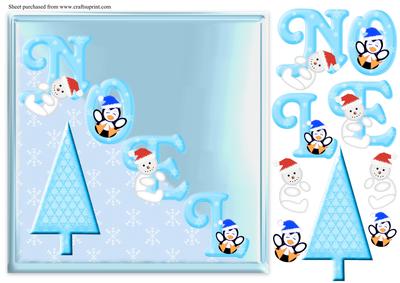 Cute Noel Diagonal Over the Edge Card