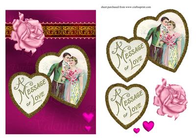 Vintage Valentines Day Card Front
