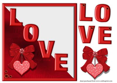 Love Diagonal Over the Edge Card