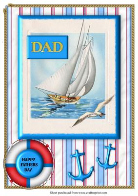Vintage Yacht Fathers Day A4