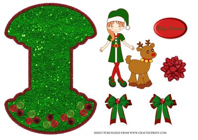 Cute Girl and Reindeer Wobble Card