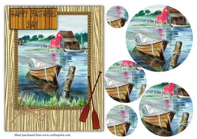 Vintage Boating Fathers Day Card