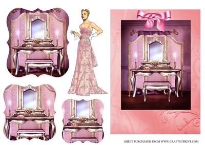 1940s Lady in Pink Glam Boudoir Pyramage