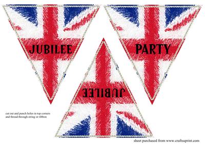 Jubilee Party Bunting Sheet