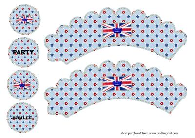 Royal Crown Cupcake Wrappers Sheet