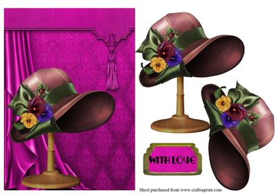 Art Deco Era Hat Card Front