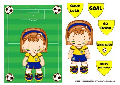 World Cup Brasil Themed Card Front
