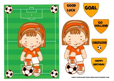 World Cup Football Themed Card Holland