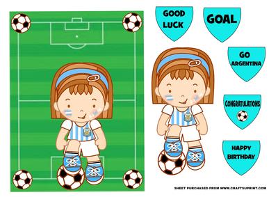 World Cup Soccer Themed Card Argentina