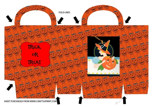  Halloween girt bag with art deco image 
