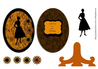 Retro Lady Leopard Print Plate Sheet