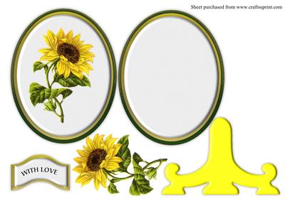 Vintage Sunflower Plate Sheet