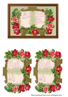 Vintage Floral Book Topper