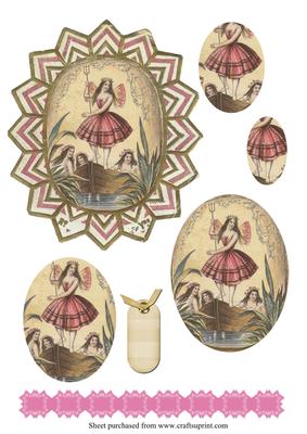 Vintage Fairy Scene Pyramid