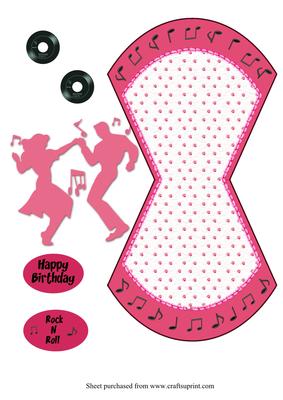 1950s Jiving Couple Wobble Card