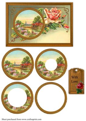 Vintage Village and River Scene Tunnel Sheet