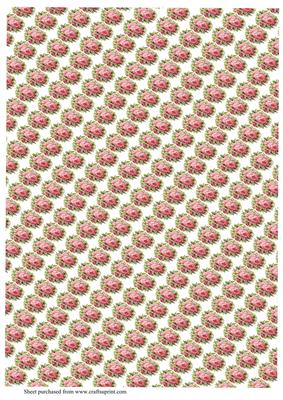 Vintage Pink Rose Vellum