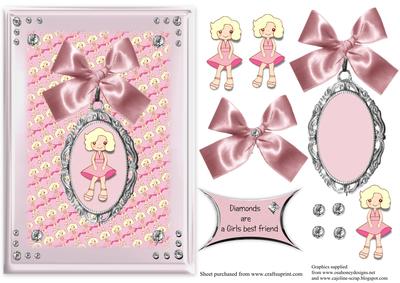 Pink Marilyn Diamonds Are a Girls Best Friend Topper