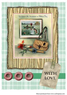 Vintage Husband Fathers Day A4 Card