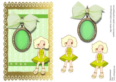 Marilyn Sugar Doll in Green Card Front