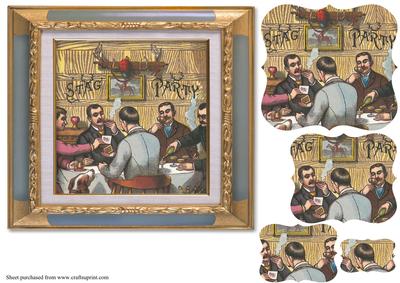 Vintage Stag Party Shaped Pyramage Sheet