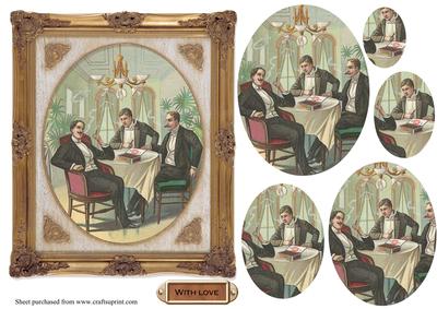Vintage Gentlemens Club in Frame Pyramid