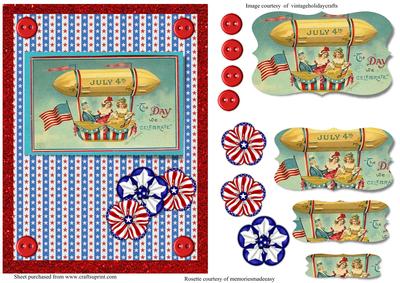 Vintage 4th July Topper