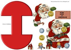 Retro Father Christmas Wobble Card
