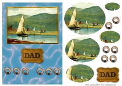 Vintage Sailboat Card for Dad