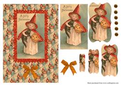 Vintage Halloween Girl Pyramid Sheet