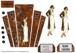 Art Deco Lady with Marble Panels