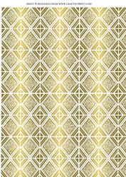 Art Deco Gold Tile Effect Backing Paper