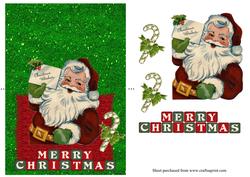 Retro Santa Over the Edge