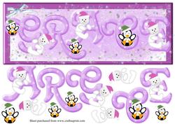 Grace Personalised Christmas Large Dl Card Front