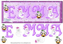 Emma Personalised Christmas Large Dl