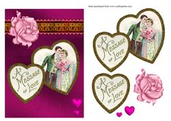 Vintage Valentines Day Card Front