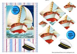 Vintage Sail Boat Fathers Day Card