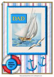 Vintage Yacht Fathers Day A4