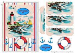 Vintage Lighthouse Fathers Day Card