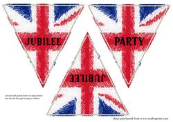 Jubilee Party Bunting Sheet