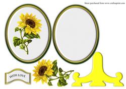 Vintage Sunflower Plate Sheet