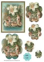 Vintage Flower Fairy Christmas Flower Shaped Pyramid Sheet