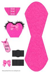 Pink Glam Dress Wobble Card
