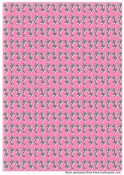 1950s Jiving Couple Bright Pink Embossed Background Sheet